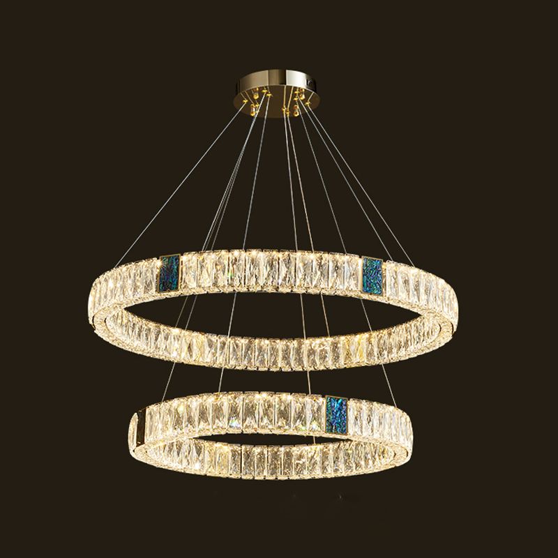Moderne ronde kroonluchter verlichtingsarmaturen Multi-tier hangende hangende lampen