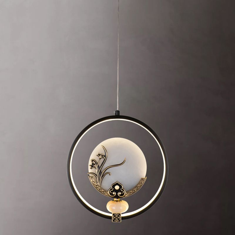 Kit de lampe suspendue en marbre moderne à 1 light