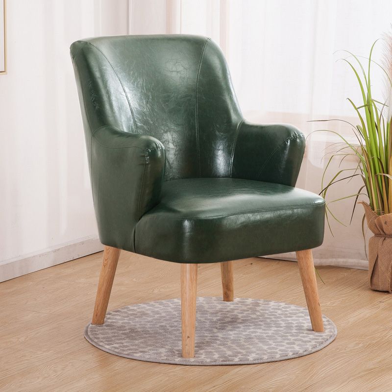25.19"Wide x 35.82"High Recessed Arms Chair with Tight Back and Basic Four Legs