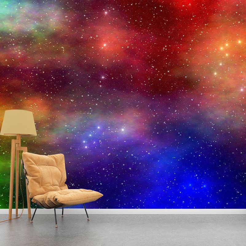 Mysterious Galaxy Mural Decal for Living Room Wall Decor, Customized Size Available