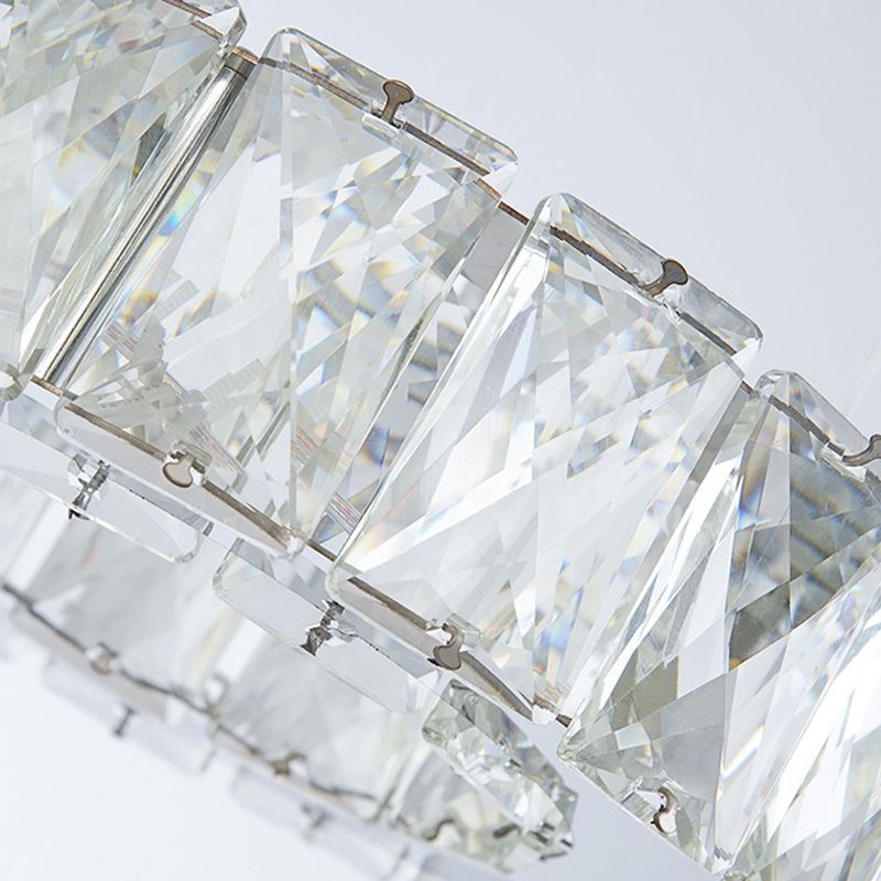 Luz de colgante cuadrado Luminación de la isla de cocina contemporánea con sombra de cristal