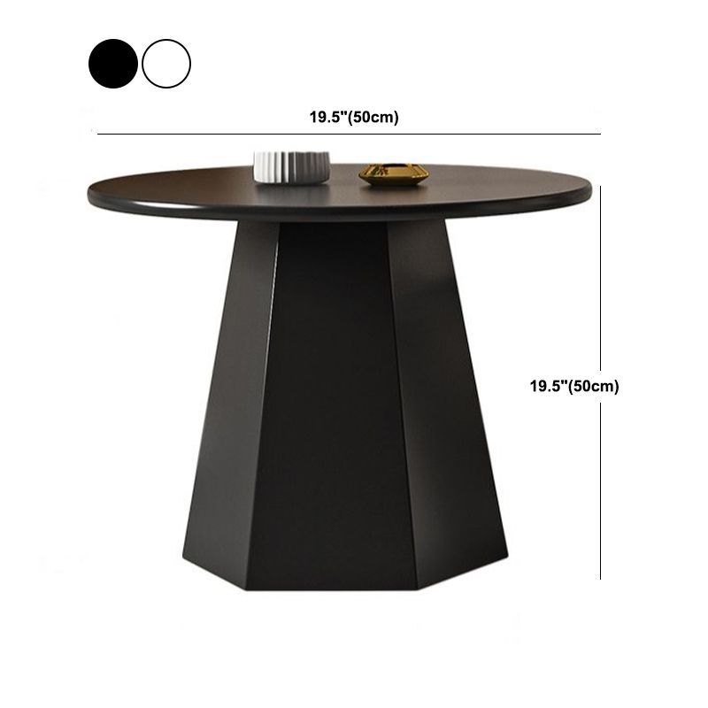 Mid-Century Modern Round Metal Coffee Table Set Pedestal Simple Cocktail Table