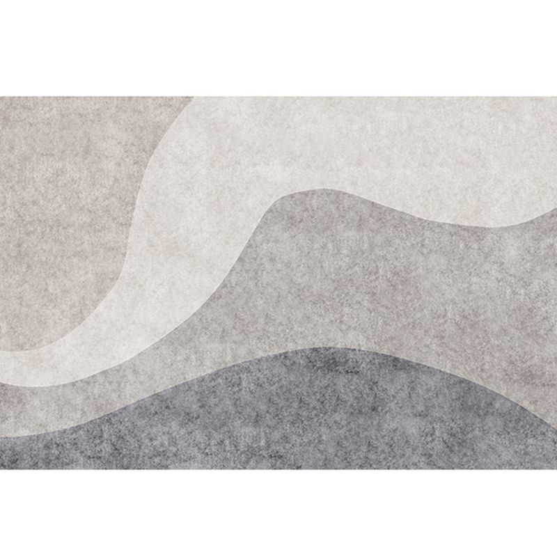 Modern Geometric Pattern Carpet Orange Polyester Area Rug Anti-Slip Easy Care Rug for Home Decor