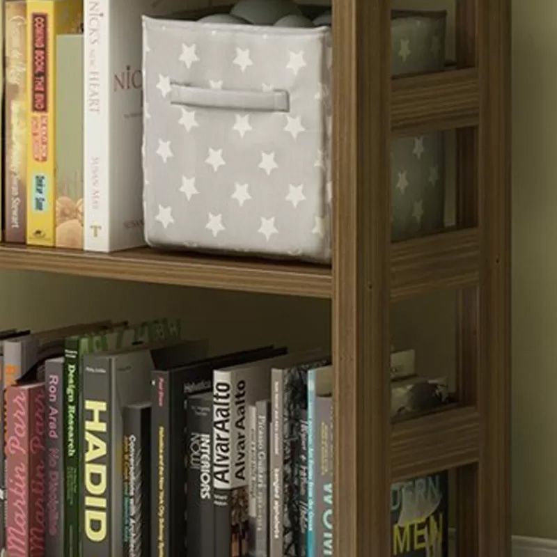Modern Style Open Bookshelf Solid Wood Etagere Shelf Bookcase