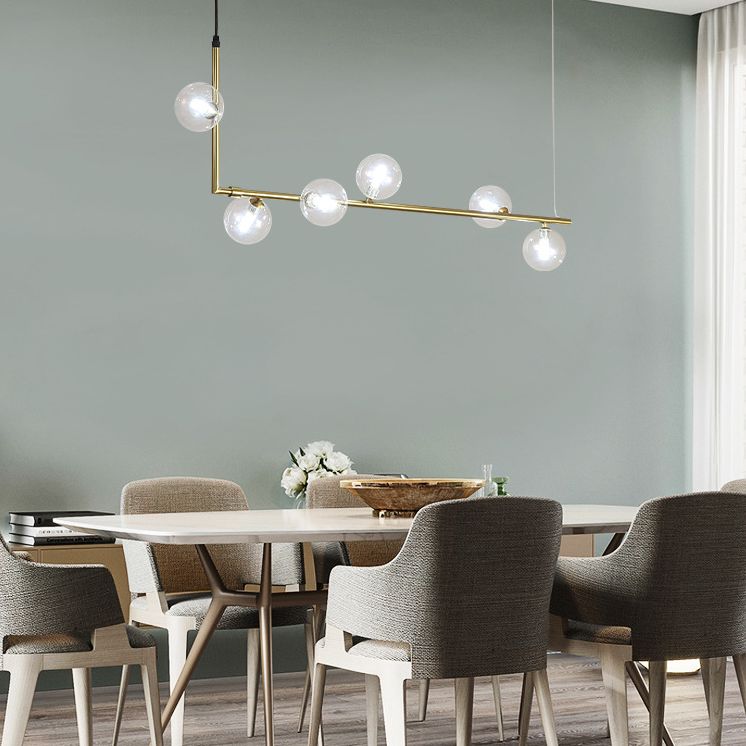 Globe Dinning Room Island Pendant Light Glass Minimalist Island Lighting Island Lighting