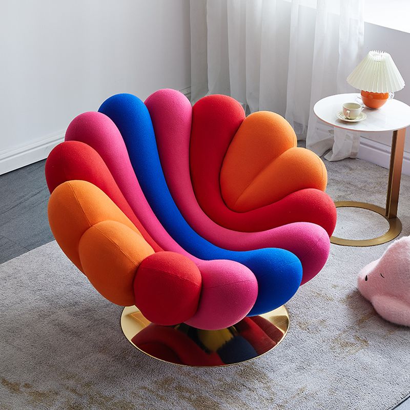 Camouflage Chair Round Base Style Lounge Accent Chair for Living Room