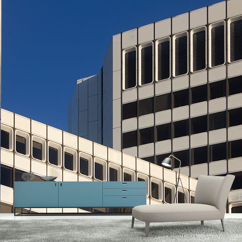 Modern Architecture Landscape Living Room Mural Wallpaper, Custom-Printed