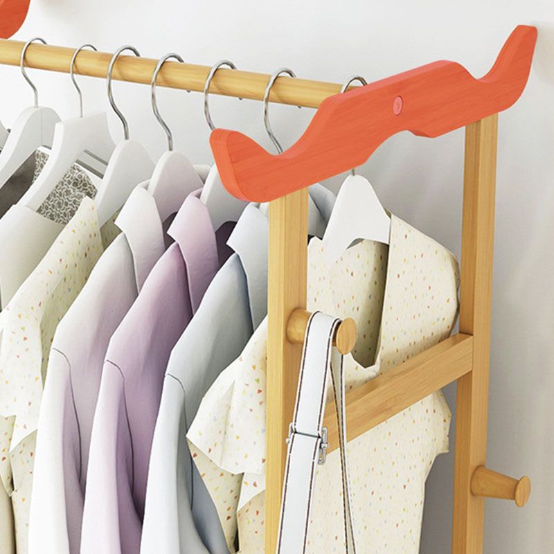 Free Standing Coat Rack Scandinavian Style Wooden Hall Stand with Drawer