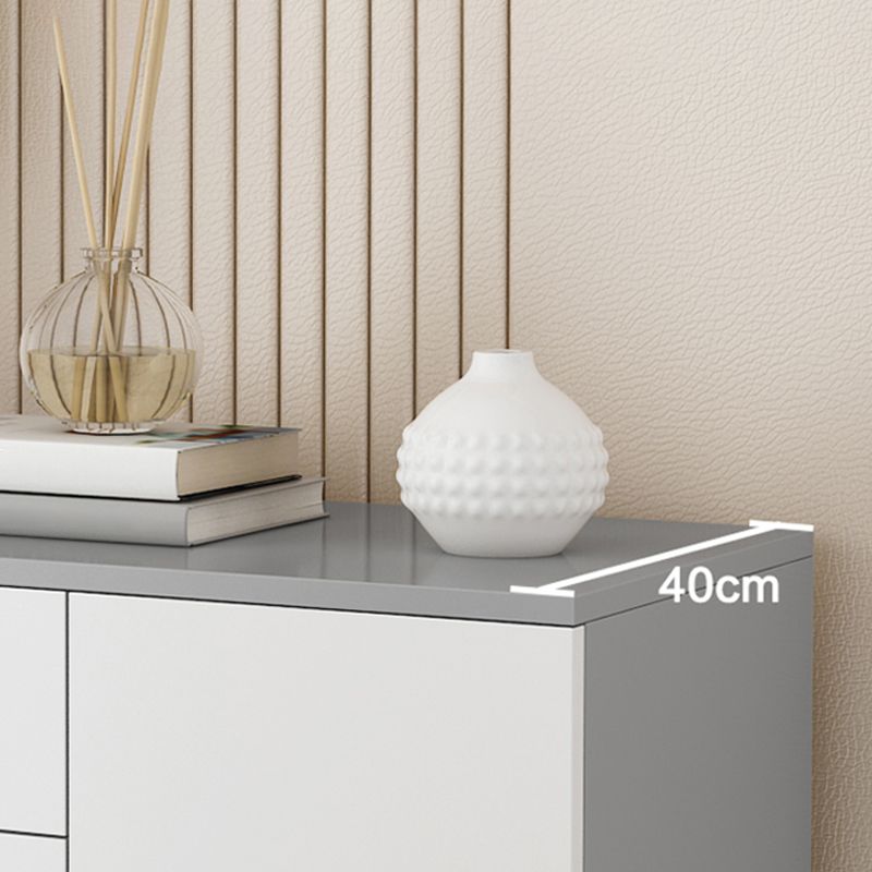 Modern Wooden Accent Cabinet with Black Straight Legs Storage Cabinet