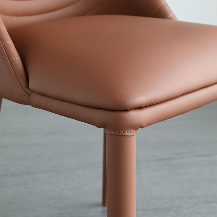 Chaise de salle à manger en métal de style contemporain Parsons, chaises d'appoint sans accoudoirs pour cuisine