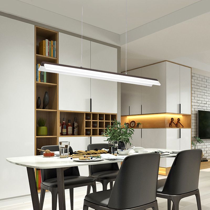 Metal Rectangle Pendent in Modern Style LED Suspended Lights for Office Conference Room