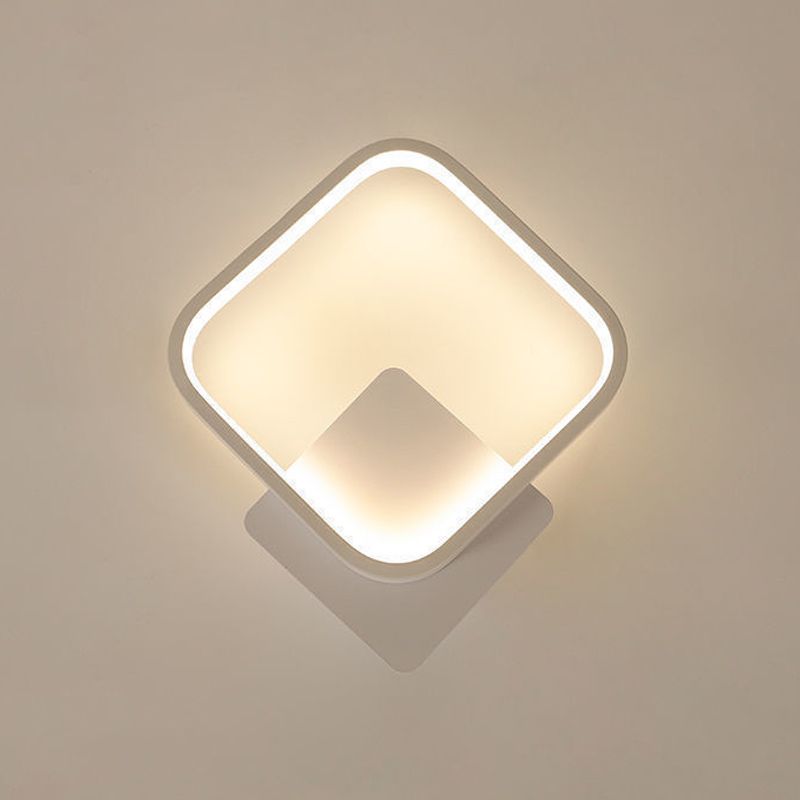 Modern Simple Wall Mount Light LED Wall Sconce Light with Silica Gel Shade for Bedroom