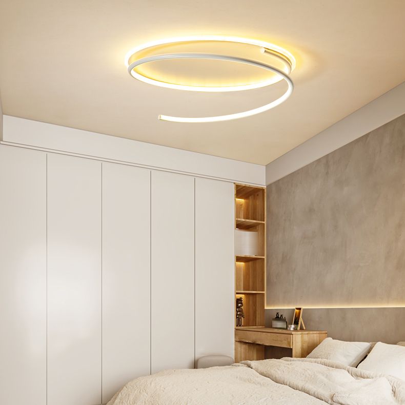 Lineare Form Deckenbefestigungen Moderne Stil Metall 2 Light Deckenbefestigungen Montiert