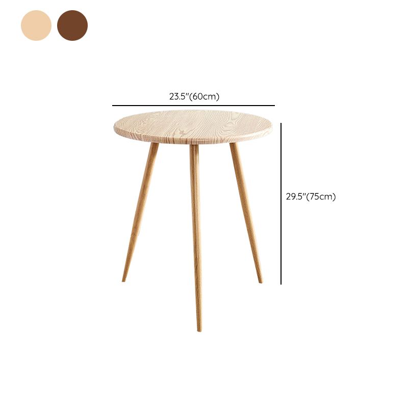Contemporary Round and Wooden Square Dining Table for 2 People
