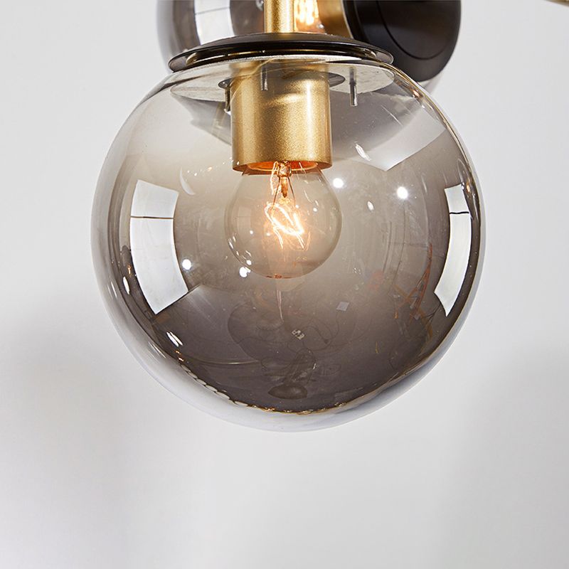 Minimalist-Style Orb Island Lighting Fixture Glass Dinning Room Island Pendant Light