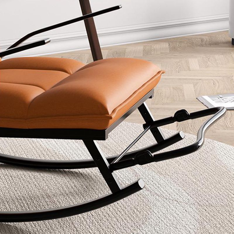 Modern Rocking Chair Upholstered Button-Tufted Reclining Rocking Accent Chair