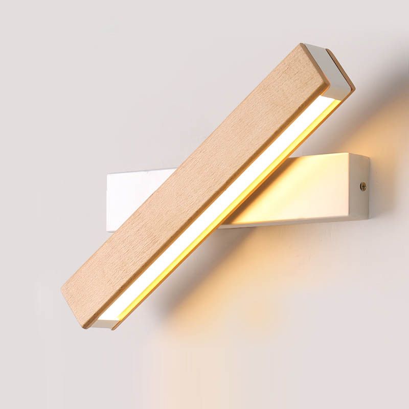 1 luce contemporanea montata a parete contemporanea in legno in legno a filo con la parete con monte