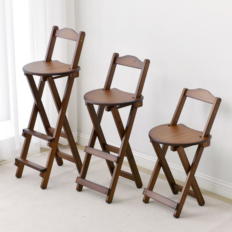 Contemporary Solid Wood Barstool Folding Bar Stool for Restaurant