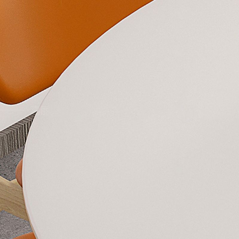 Living Room Round Stone Top Dining Table Contemporary White Base Dining Table