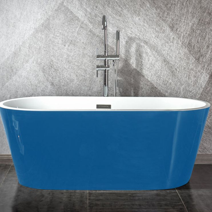 Modern Matte Acrylic Bath Tub Oval Freestanding Tub for Home