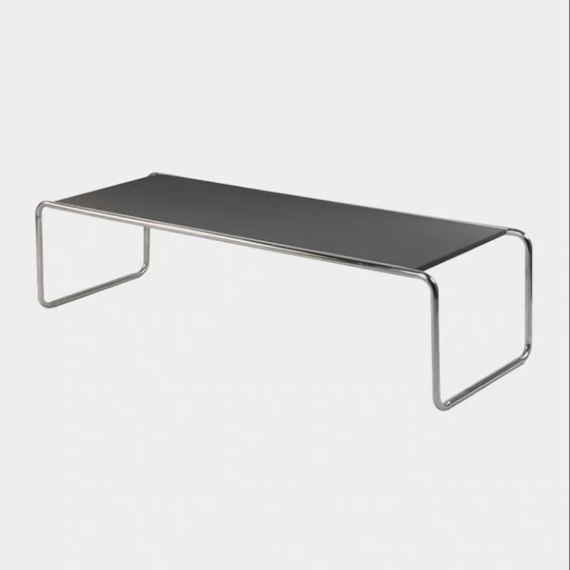 Modern Sled Wooden Coffee Table Set Rectangular Top Shape Cocktail Table