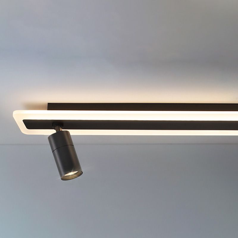 Simple Strip Flush Ceiling Spotlight LED Track Light Fixture for Living Room
