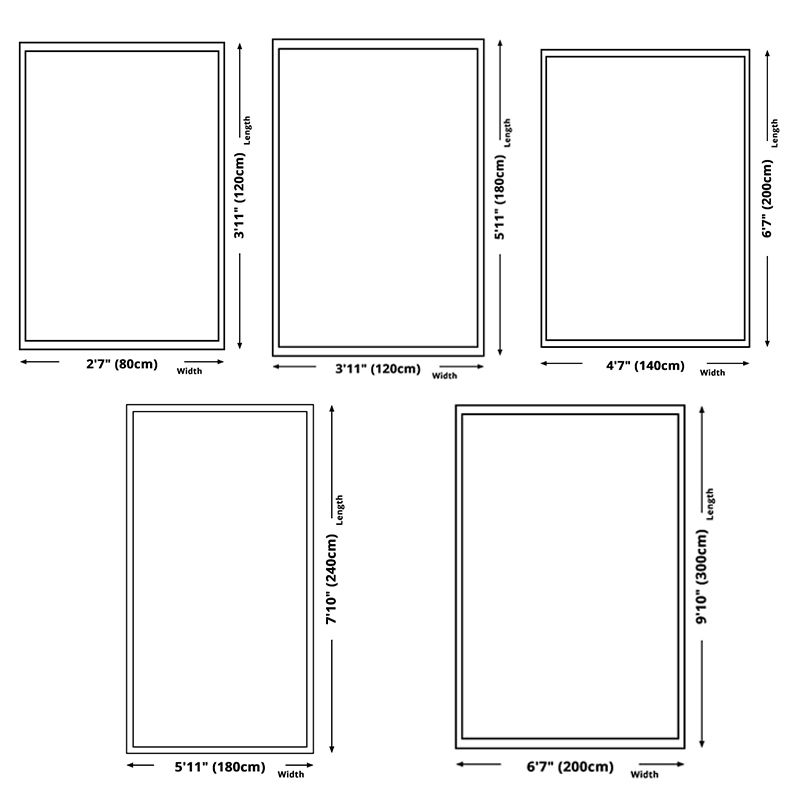 White Tone Home Decoration Carpet Simple Abstract Lines Area Rug Polyester with Non-Slip Backing Rug