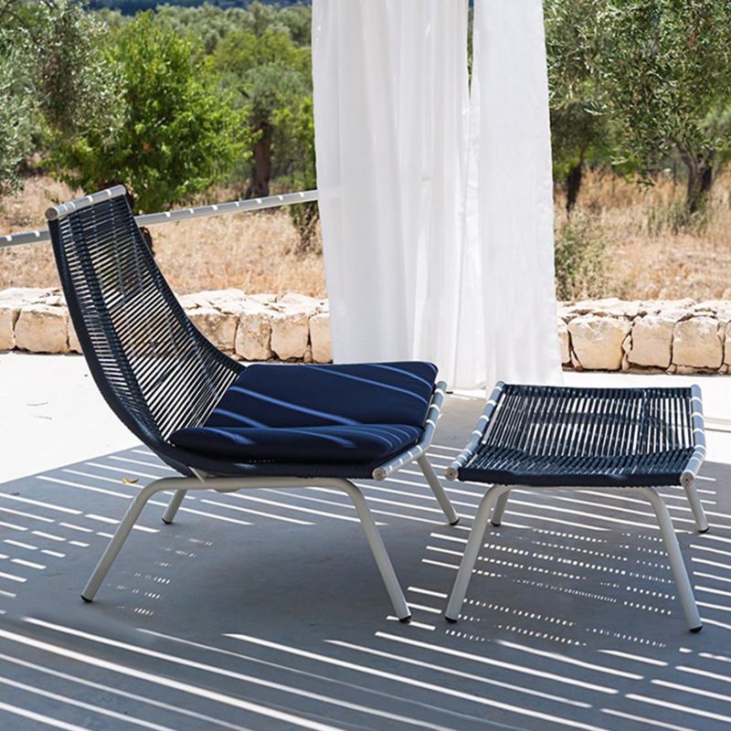 Modern Spindle Rocking Accent Chair Outdoor Woven Rope Rocker Chair