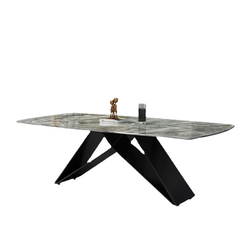 Stone Top Dining Table Traditional Luxury Table with Pedestal Base