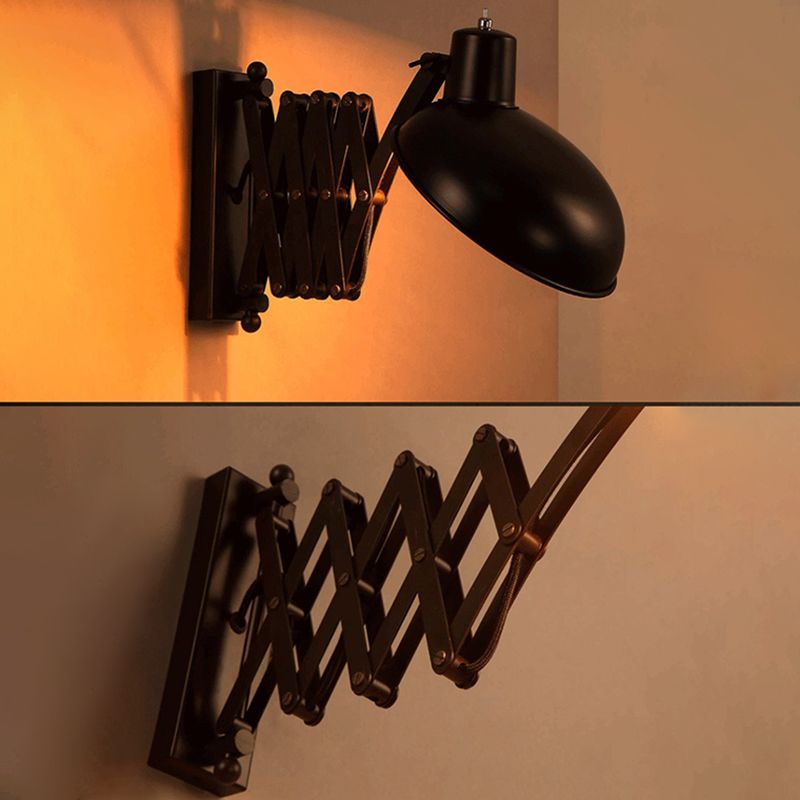Lámpara de pared de brazo swing de estilo industrial estadounidense Retro 1 apliques de metal ligero
