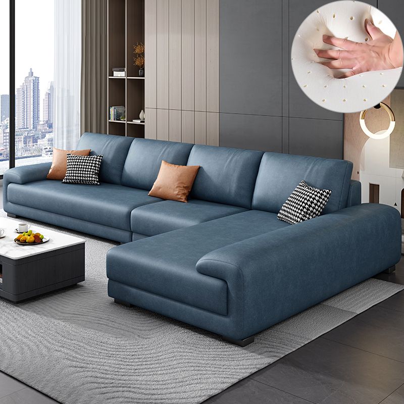 Nordic Faux Leather Stationary Living Room Recessed Arm Seating