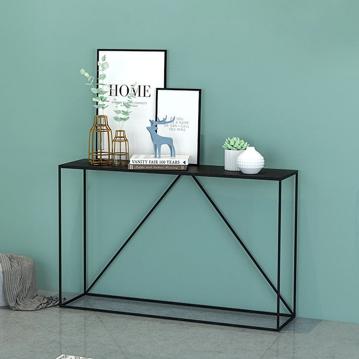 Iron Modern Console Sofa Table 29.53-inch Tall Accent Table with 1 Shelf