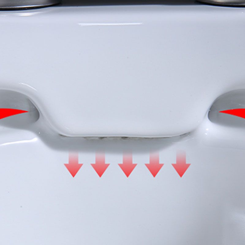 Floor Mount Toilet Black and White Toilet with Siphon Jet Water-saving Function