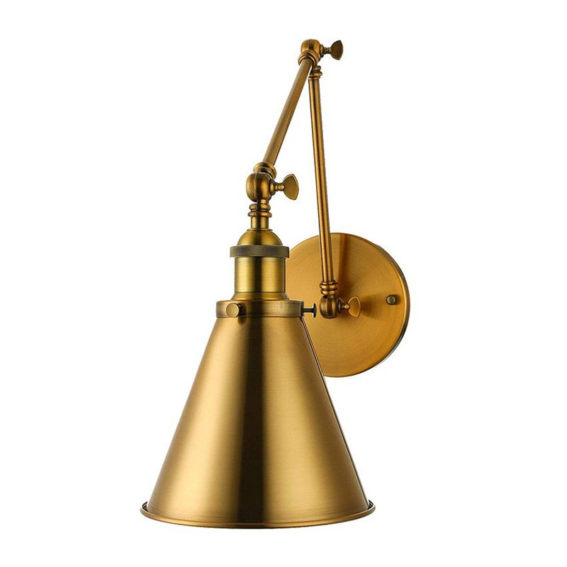 1 Côté de tête Mur Muroir Light Industrial Brass Iron Swing Bras LECTURE MUR LEAT MUR POUR STUDIO