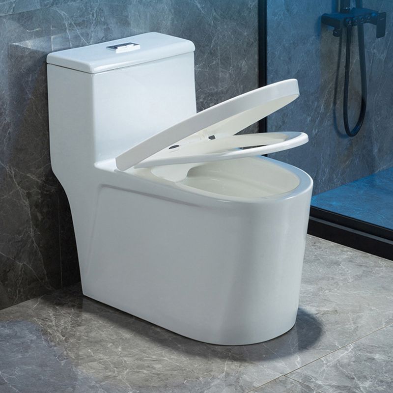Contemporary One Piece Flush Toilet Floor Mounted White Urine Toilet for Washroom