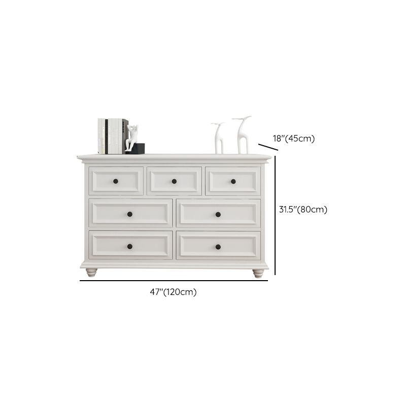 Contemporary Horizontal Double Dresser Birch Wood Storage Dresser for Room