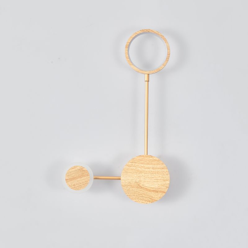 Wooden Wall Mount Light Modern LED Wall Light with Acrylic Shade for Bedroom