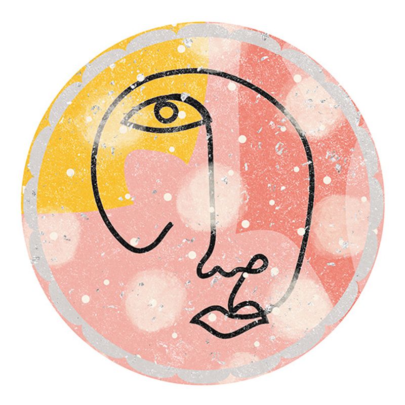 Pink Modern Carpet Polyester Color Lump Carpet Washable Carpet for Living Room