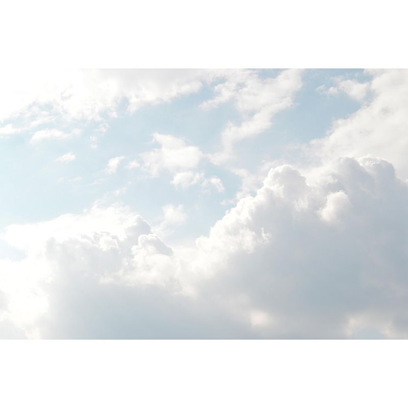 Photography Modern Style Cloud Mural Decal Mildew Resistant for Dining Room