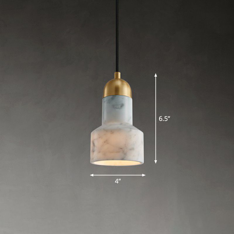 Marble Grenade Down Lighting Pendant Postmodern Single-Bulb Ceiling Hang Lamp over Table