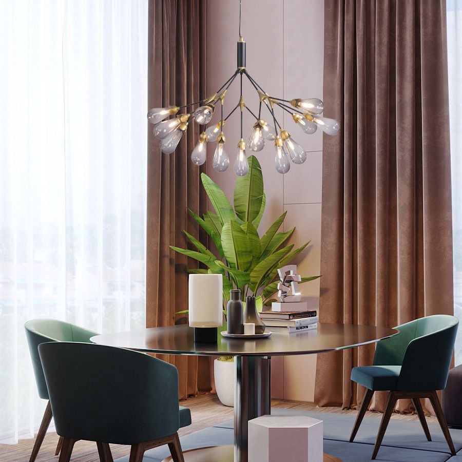 Wit glazen kroonluchter verlichtingsarmatuur moderne kroonluchter hanglamp voor woonkamer