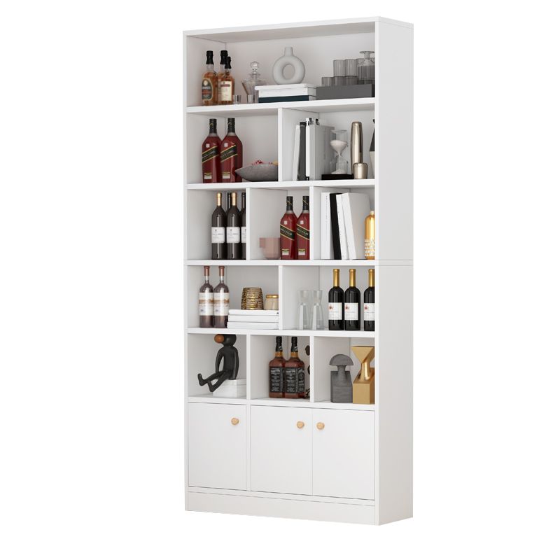 Contemporary Wooden Cabinet with Shelves Rectangle Storage Cabinet