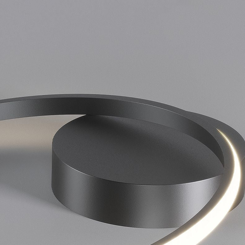 Contemporary 1-Light LED Flush Ceiling Light Metal Circle Ceiling Light Fixture for Bedroom