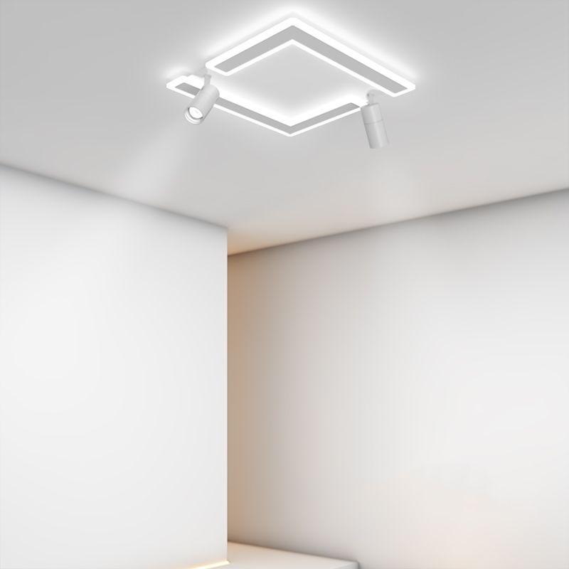 Plafoniere bianche Simplicity con faretti Plafoniera a incasso a LED