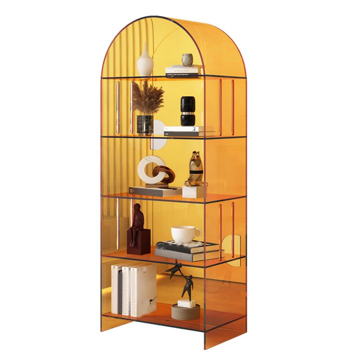 Acrylic Closed Back Standard Bookshelf Modern Style Bookcase