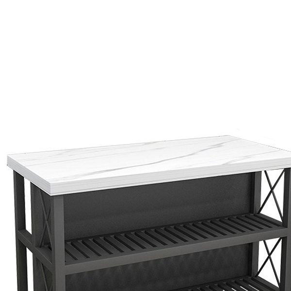 Rolling Kitchen Island Stone Top Undershelves Kitchen Island Table