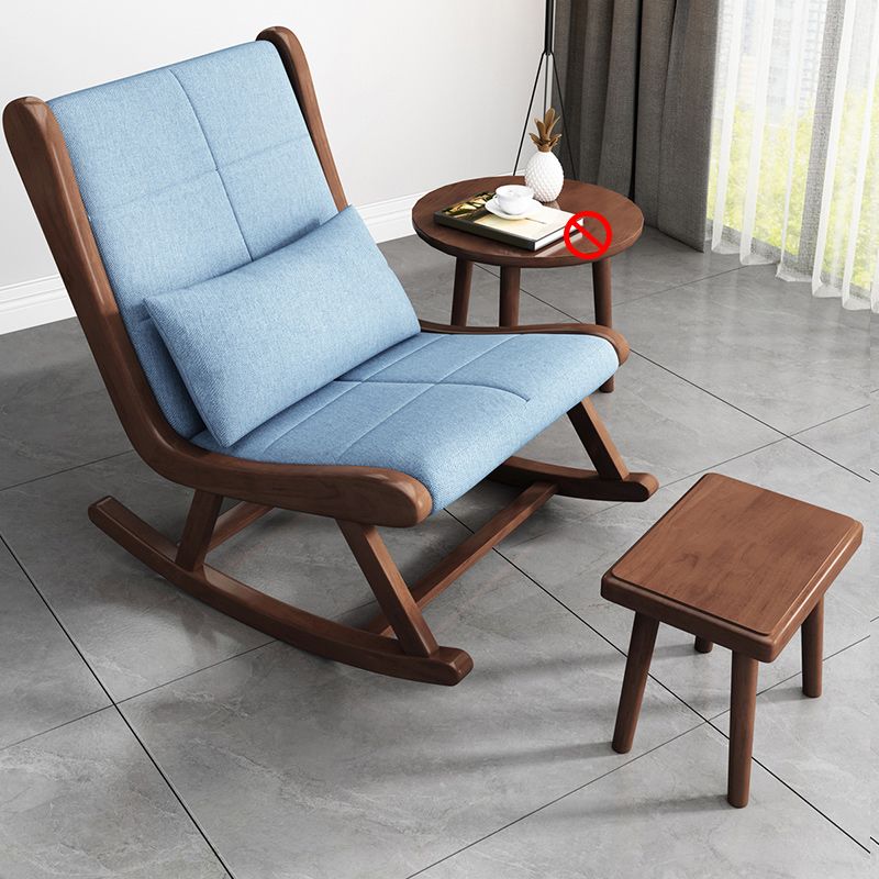 Modern Removable Cushions Rocking Chair Wood Rocker Chair with Pillow