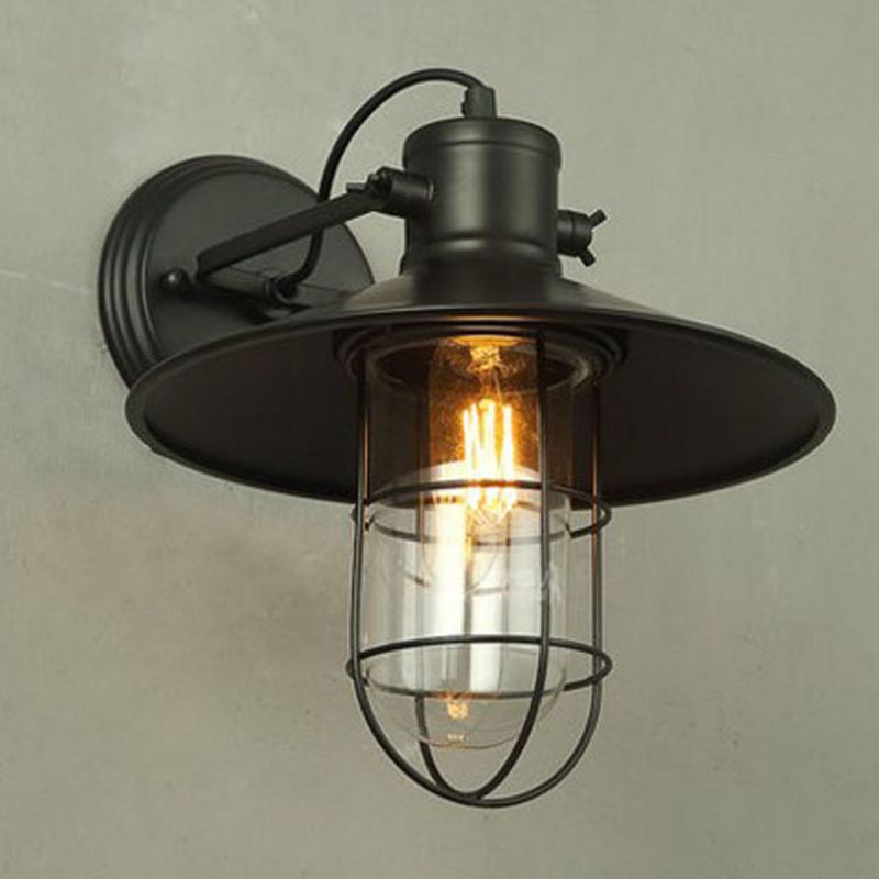 Angle Shade Wandleuchte amerikanische Retro -Industriestil Metal 1 Leichte Leuchten