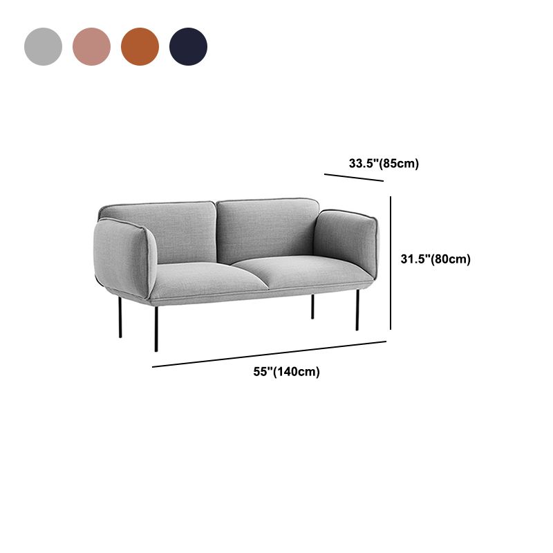 1/2-Seater Modern Minimalist Sofa Square Arm Loveseat - 30.7" D