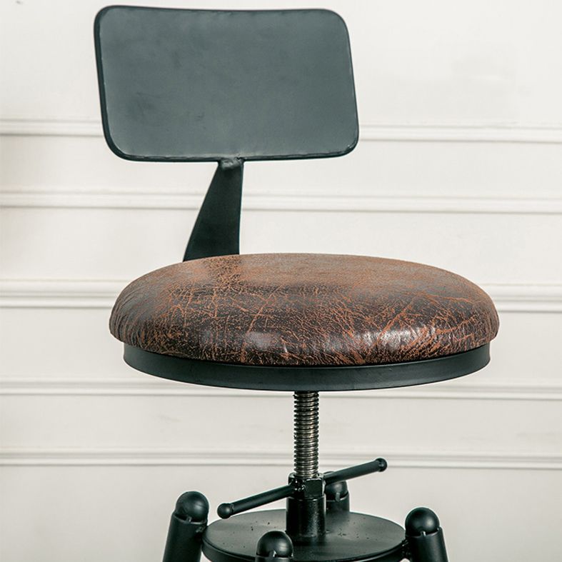 Drehender Barhocker -Industriestil 4 Fuß Barhocker für Esszimmer Set von 3